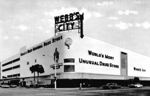 The most unusual drug store, Webb’s City, housed the once world’s largest until 1979.