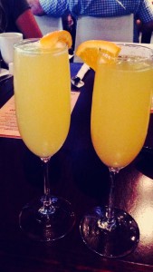 Mimosas, made with champagne and chilled fruit juice, are popular brunch items at restaurants around downtown St. Petersburg. 