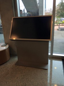 Six monitoring system touchscreens, such as this one located in the University Student Center, will provide students with information about USF St. Petersburg’s energy use. 