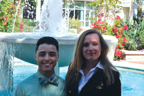 Ticket: Erick Andrade (left), vice presidential candidate and Madeline Friese (right), presidential candidate