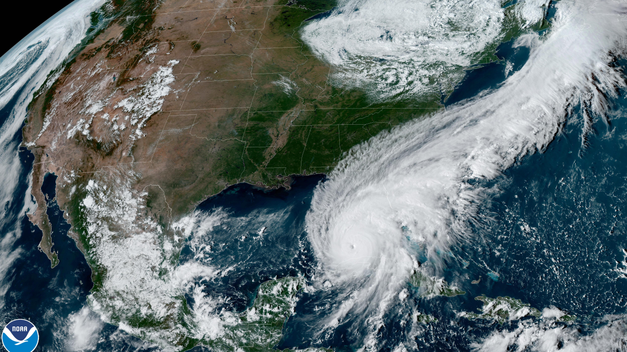 Satellite imagery of Hurricane Ian taken on September 27th, the day before it offically made landfall in Florida.